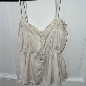 American Eagle Outfitters Cream Camisole Top